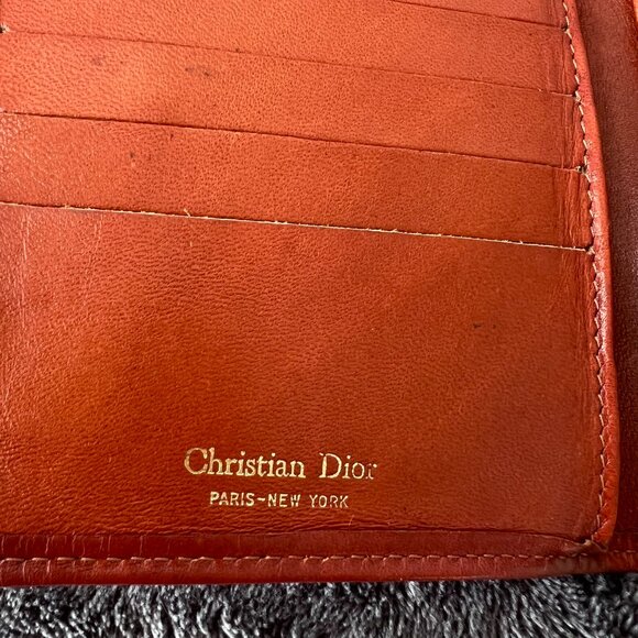 Vintage Dior Bi-Fold Compact Wallet in Cognac - Picture 5 of 8